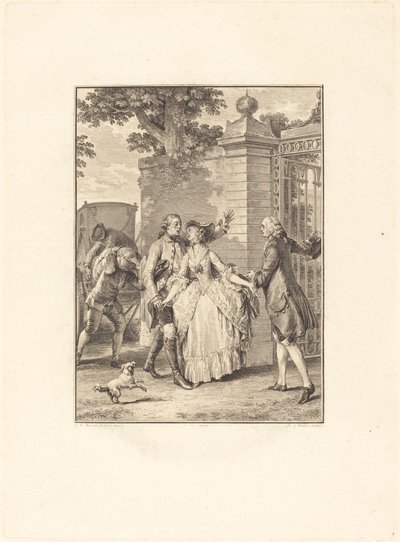 The Confidence of Beautiful Souls by Antoine Jean Duclos after Jean Michel Moreau
