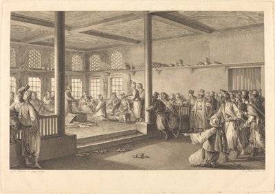 Reception of Choiseul-Gouffier at Hassan-Tchousch-Oglou by Antoine Jean Duclos after Jean Michel Moreau
