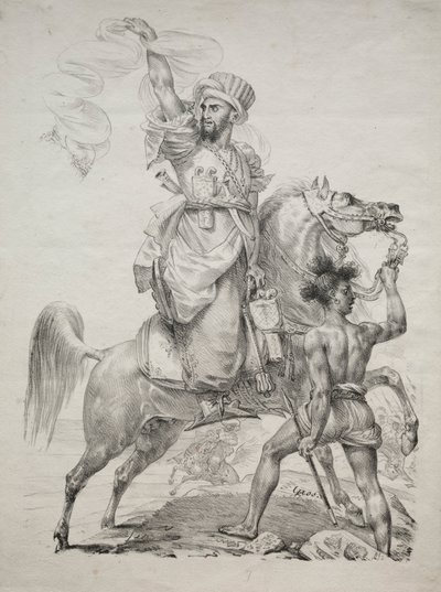 A Mameluke Chief on Horseback Signaling for Help by Antoine Jean Gros