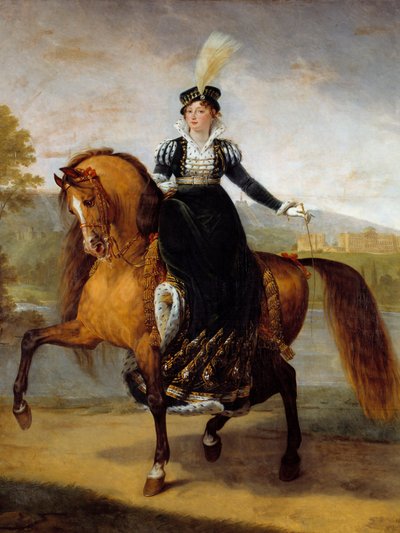 Equestrian Portrait of Catherine of Württemberg, Wife of Jerome Bonaparte, Queen of Westphalia by Antoine Jean Gros