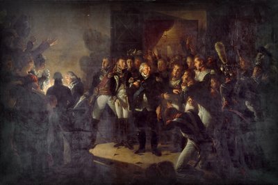 Louis XVIII left the Tuileries on the Night of March 20, 1815 by Antoine Jean Gros
