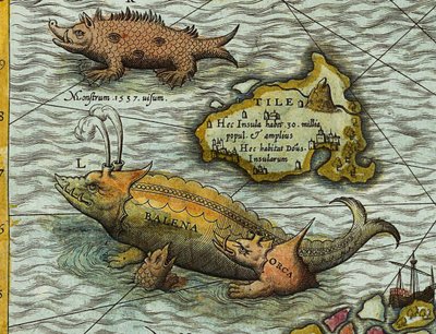Detail of A Map of the Sea (Carta Marina) by Olaus Magnus by Antoine Lafrery