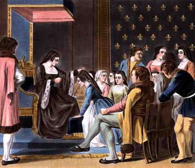 Institution of the Order of Franciscan Nuns by Anne of Brittany, Engraved by Jean Baptiste Morret by Antoine Louis Francois (after) Sergent Marceau