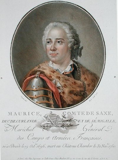 Maurice (1696-1750) Count of Saxony by Antoine Louis Francois (after) Sergent Marceau