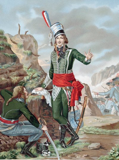 Francois Severin Marceau-Desgraviers (1769-1896) French revolutionary soldier: republican army of La Vendee: fought at Fleurus, Mainz, Mannheim and Coblenz. Mortally wounded Altenkirchen. by Antoine Louis Francois (after) Sergent Marceau