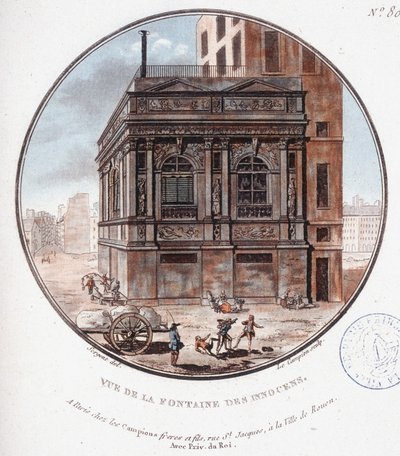 View of the Fountain of the Innocent by Antoine Louis Francois Sergent Marceau