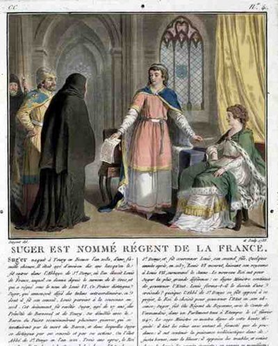 Abbot Suger (1082-1152) is Named as Regent of France by Antoine Louis Francois Sergent Marceau