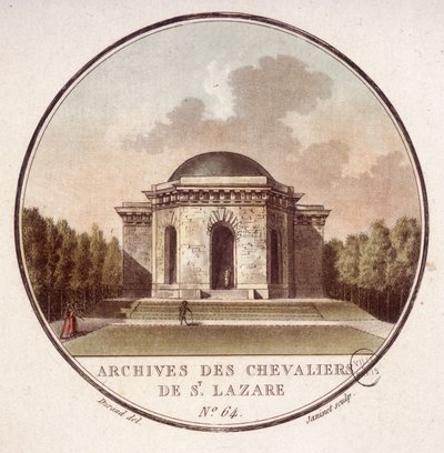 Archives of the knights of Saint Lazarus in Paris. In picturesque views of the main buildings of Paris by Antoine Louis Francois Sergent Marceau