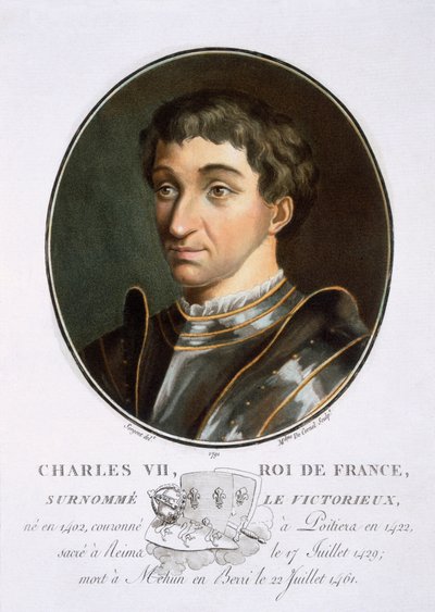 Charles VII (engraving by Pierre Blin, 1786-92) by Antoine Louis Francois Sergent Marceau