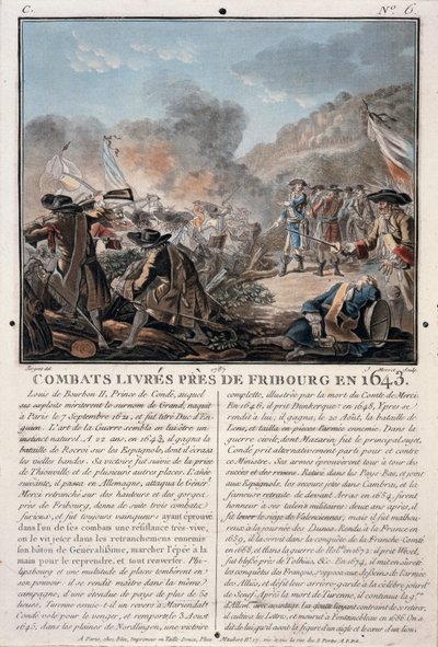 Combat near Freiburg, 1643, engraved by Jean Baptiste Morret, 1787 by Antoine Louis Francois Sergent Marceau