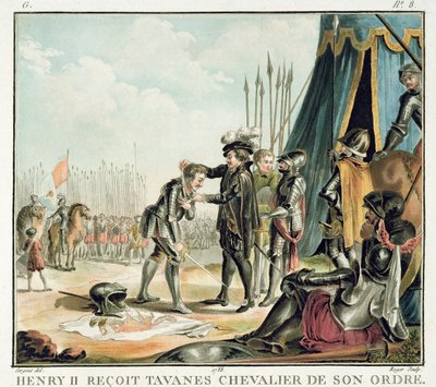 Henri II Receives Jean de Tavanes as a Knight into his Order, engraved by Roger, 1788 by Antoine Louis Francois Sergent Marceau
