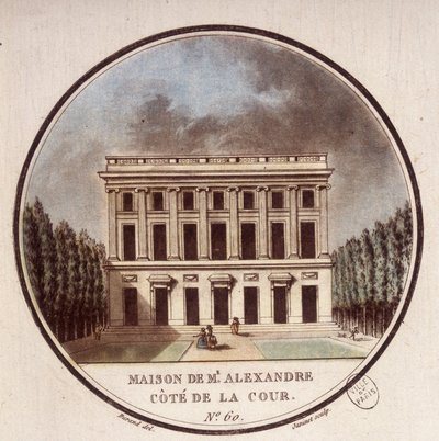 Maison de Monsieur Alexandre, side courtyard, Paris. In picturesque views of the main buildings of Paris by Sergeant by Antoine Louis Francois Sergent Marceau