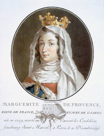 Marguerite de Provence (engraving by Pierre Blin, 1786-92) by Antoine Louis Francois Sergent Marceau
