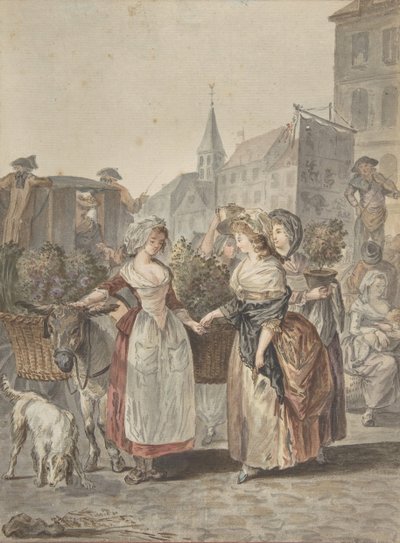 The Flower Girl by Antoine Louis Francois Sergent Marceau