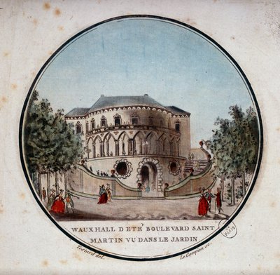 The Calf Hall of the Boulevard Saint Germain from the Garden, Paris. In Picturesque Views of the Main Buildings of Paris by Sergeant by Antoine Louis Francois Sergent Marceau