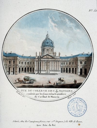 View of the College of the Four Nations (Institut de France) - in 