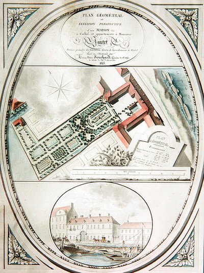 Plan of the House and Garden of M. Pantet by Antoine Marie Souchard