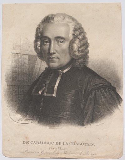 DE CARADEUC DE LA CHALOTAIS, (Louis-René); Attorney General at the Parliament of Brittany. Born in 1701, died in 1785 by Antoine Maurin