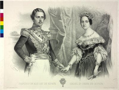 Queen of Spain and Her Husband Franz Isabella II by Antoine Maurin