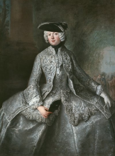 Anna Amalia of Prussia, Abbess of Quedlinburg, c.1744 by Antoine Pesne