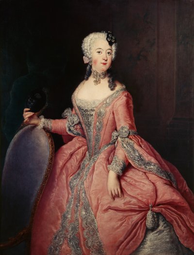 Portrait of Luise Ulrike Princess of Prussia (1720-1782) with Mask in Hand by Antoine Pesne
