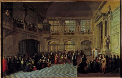 King Louis XIV Receiving the Oath of the Marquis de Dangeau by Antoine Pezey