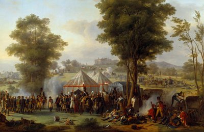 Bivouac of Emperor Napoleon I near the Castle of Ebersberg in Austria by Antoine Pierre Mongin