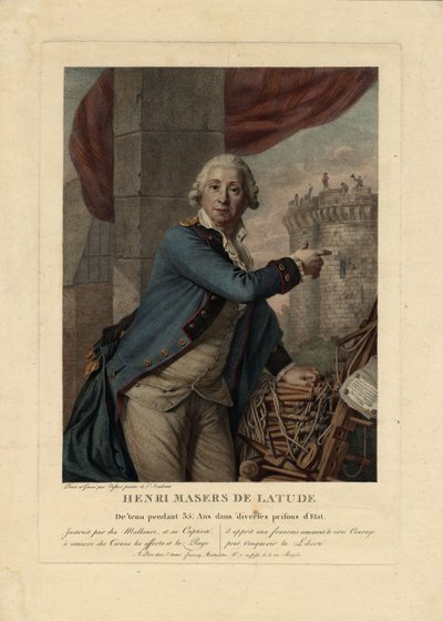 Portrait of Henri Masers de Latude by Antoine Vestier