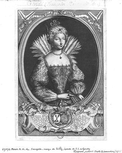 Francoise-Marguerite de Silly (1584-1626) Engraved by Claude Duflos by Antoine after Pezey