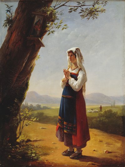 Peasant in the Roman Countryside by Antoinette Cecile Hortense Lescot Haudebourt