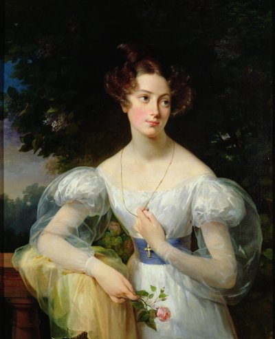 Portrait of Hortense Ballu, future Madame Alphonse Jacob-Desmalter, c.1832-37 by Antoinette Cecile Hortense Lescot Haudebourt
