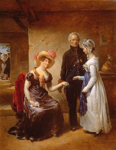 The Generosity of the Duchess of Angouleme by Antoinette Cecile Hortense Lescot Haudebourt