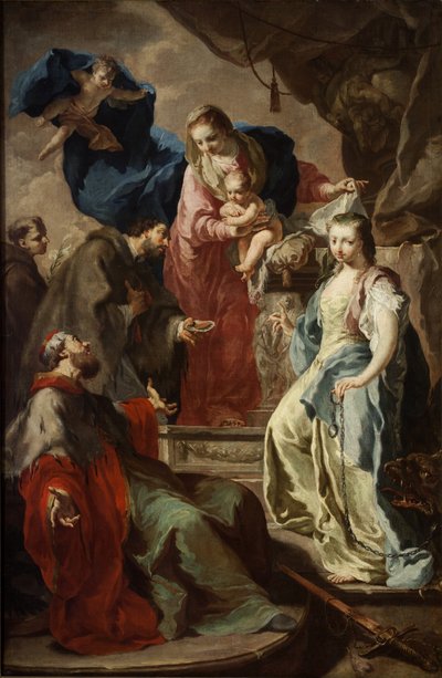 Virgin Mary with Four Saints by Anton Kern