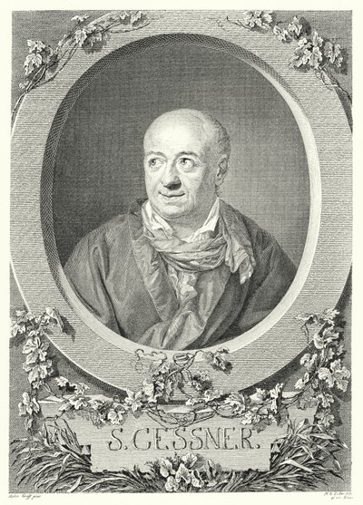 Salomon Gessner, Swiss painter and poet by Anton (after) Graff