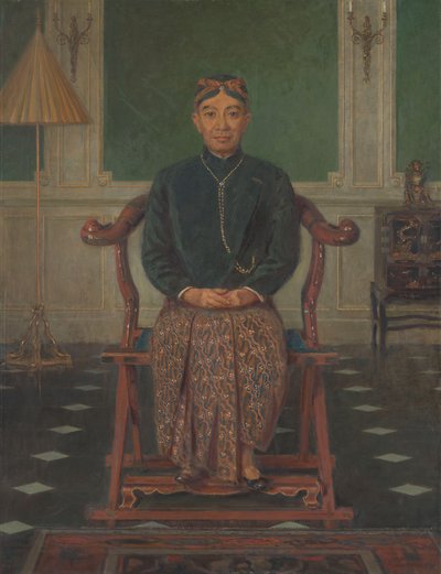 Portrait of Pangeran Ario Soejono, Minister without Portfolio in War Cabinet in London by Anton Abraham van Anrooy