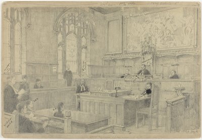 Study of the Entire Composition for the (Unfinished) Painting of the Dutch Court in London, June 1942 by Anton Abraham van Anrooy