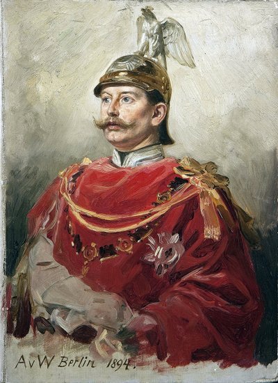Portrait of German Emperor Wilhelm II (1859-1941), King of Prussia by Anton Alexander von Werner