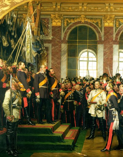 The Proclamation of Wilhelm as Kaiser of the New German Reich, in the Hall of Mirrors at Versailles on 18th January 1871 by Anton Alexander von Werner