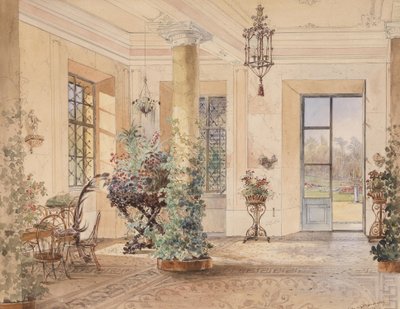 Sala Terrena in a Small Castle by Anton Altmann