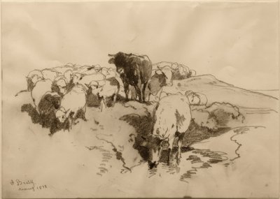 Cattle and Sheep by Anton Braith
