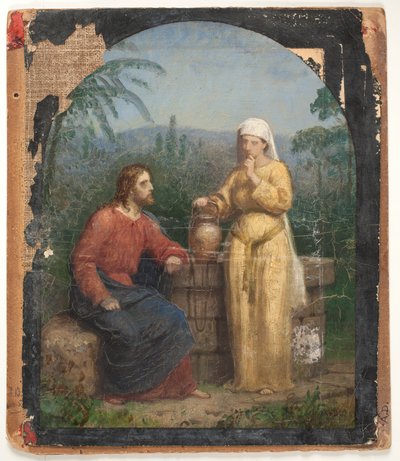 Oil Sketch for Jesus and the Samaritan Woman at the Well by Anton Dorph