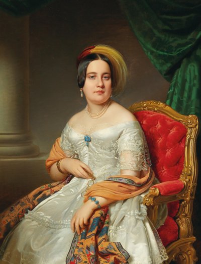 Portrait of Louise von Wertheimstein née Biedermann by Anton Einsle