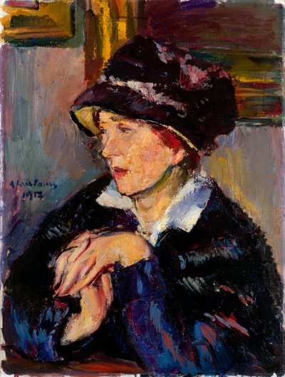 Woman with a Dark Hat by Anton Faistauer