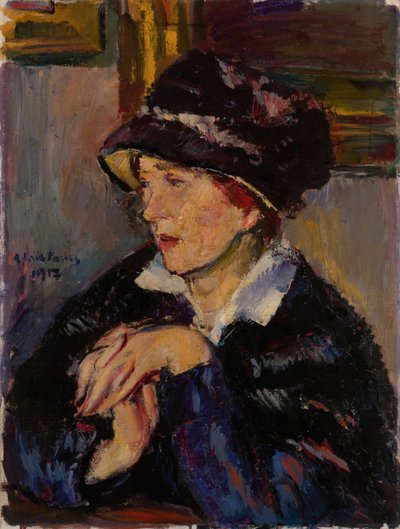 Woman with a Dark Hat by Anton Faistauer