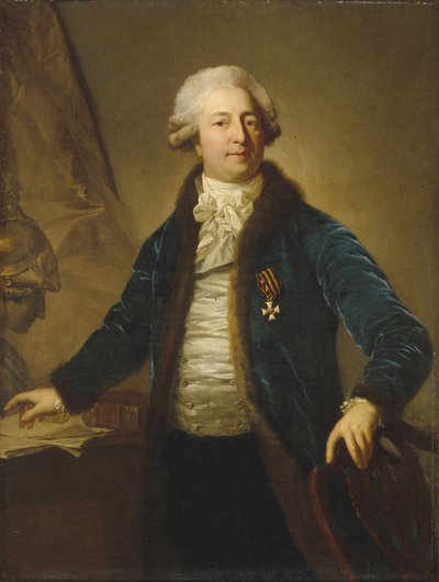 Portrait of Adrian Ivanovich Divov by Anton Graff