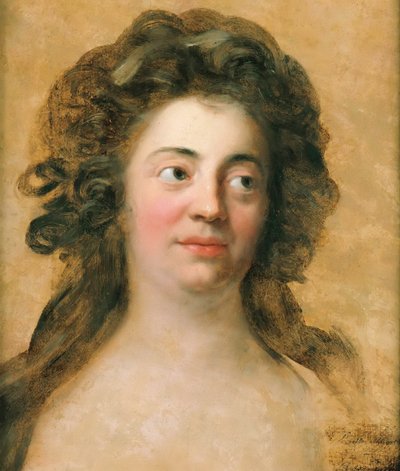Portrait of Dorothea Friederike Schlegel 1764-1839, née Brendel Mendelssohn, c.1790 by Anton Graff