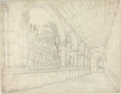 The Cloister of Santa Maria di Gesù at Palermo by Anton Hallmann