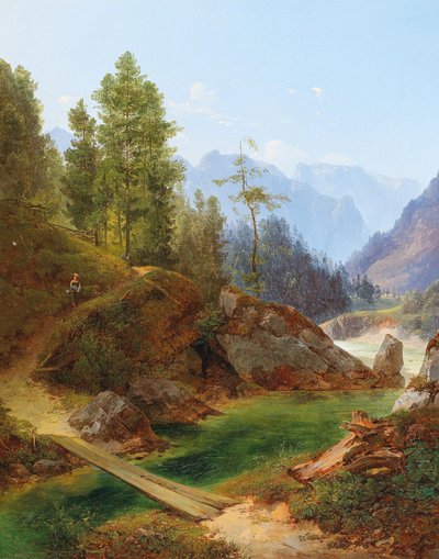 A View of the High Alps Near Weichselboden in Styria by Anton Hansch