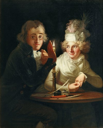 Engagement by Candlelight, c.1790-98 by Anton Hickel