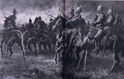 The Fire at the Mine at Libin, from The Illustrated History of the World War 1914-1915 pub. by Union Berlagsefellfchaft by Anton Hoffman